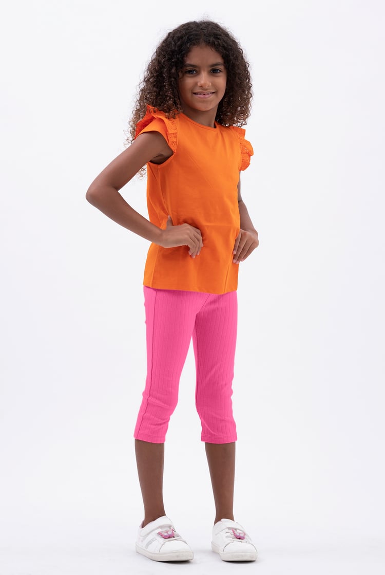 Textured Rib Crop Leggings