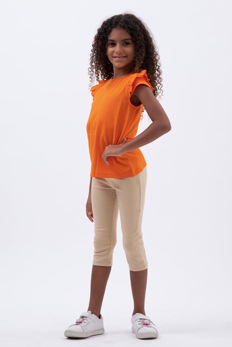 Textured Rib Crop Leggings