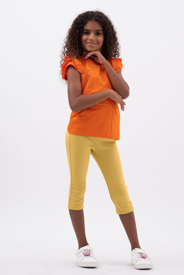 Textured Rib Crop Leggings