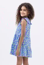 Girls Ruffle Neck Jersey Dress