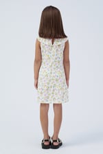 Girls Ruffle Neck Jersey Dress