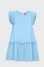 Girls Ruffle Sleeve Jersey Dress