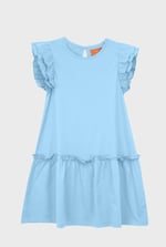 Girls Ruffle Sleeve Jersey Dress