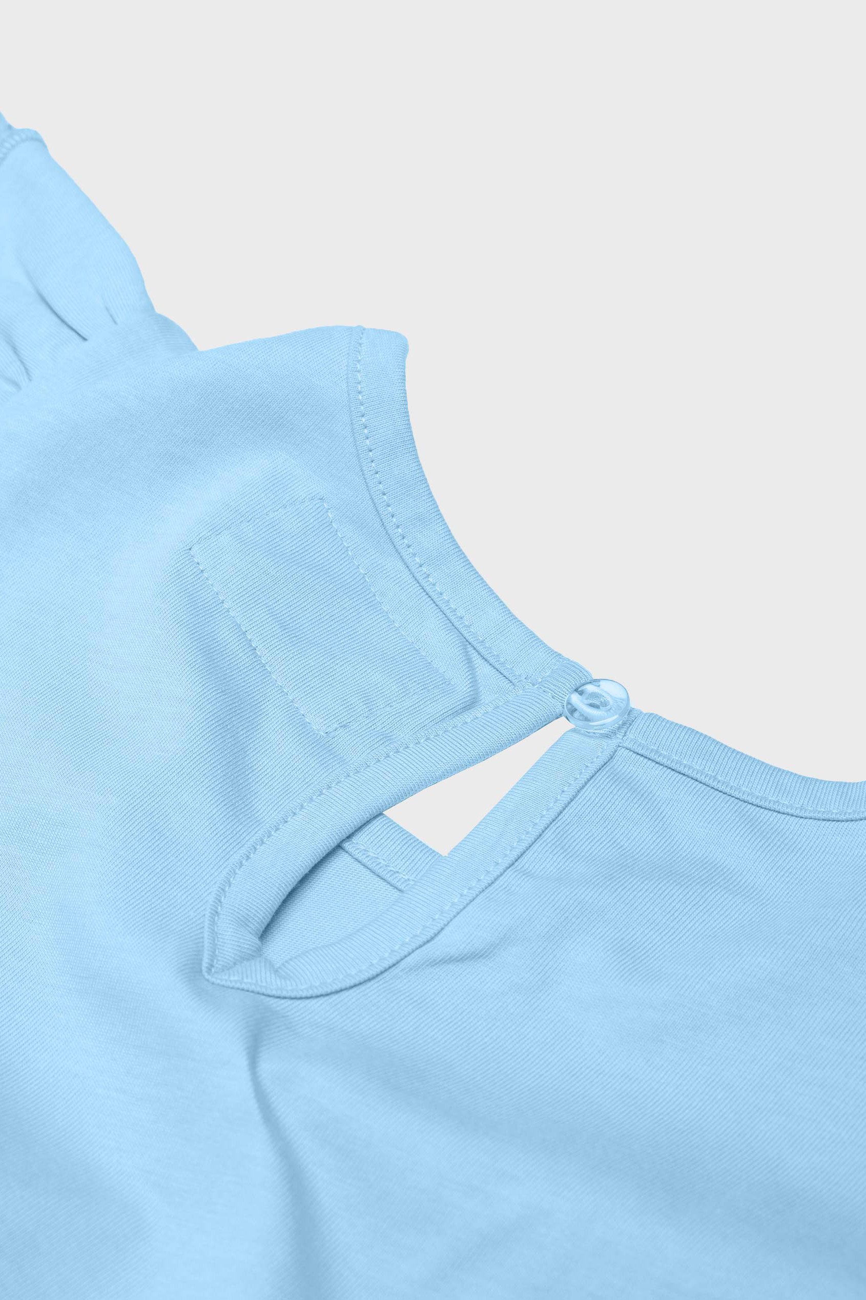 Girls Ruffle Sleeve Jersey Dress