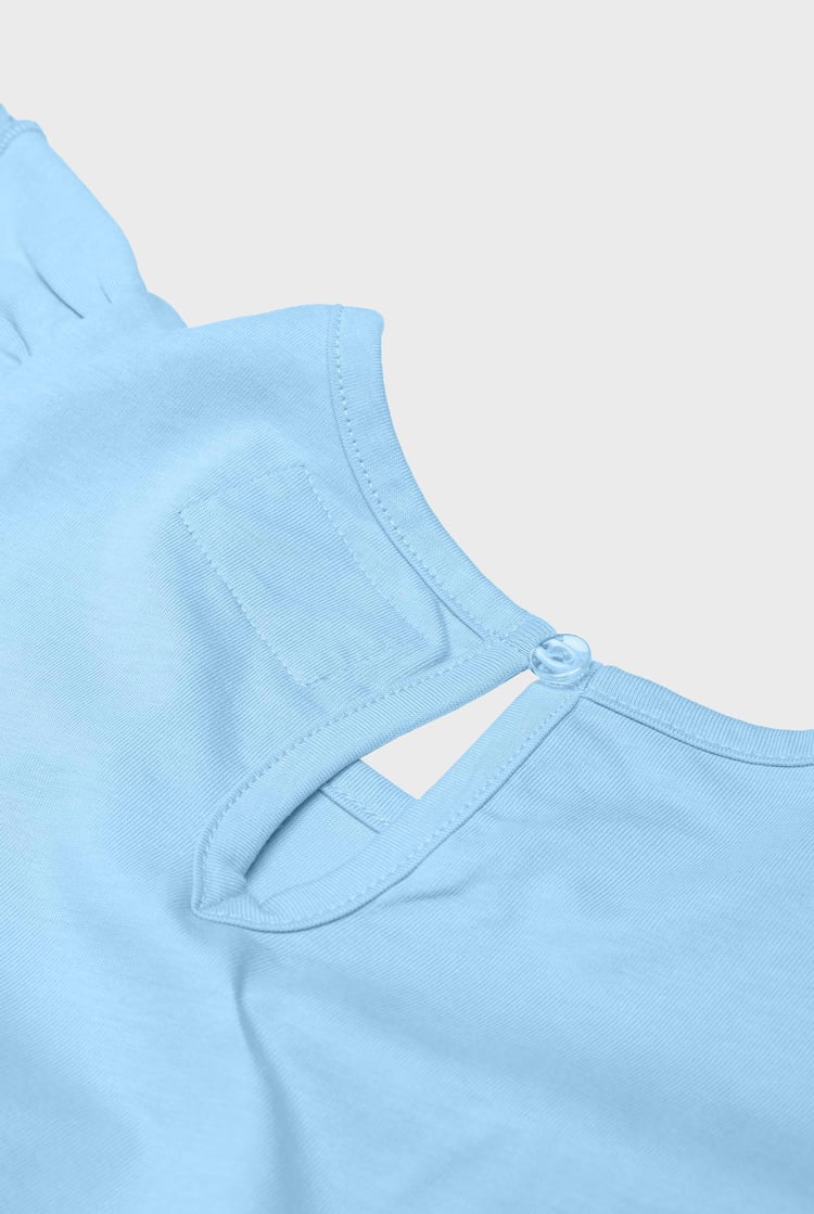 Girls Ruffle Sleeve Jersey Dress