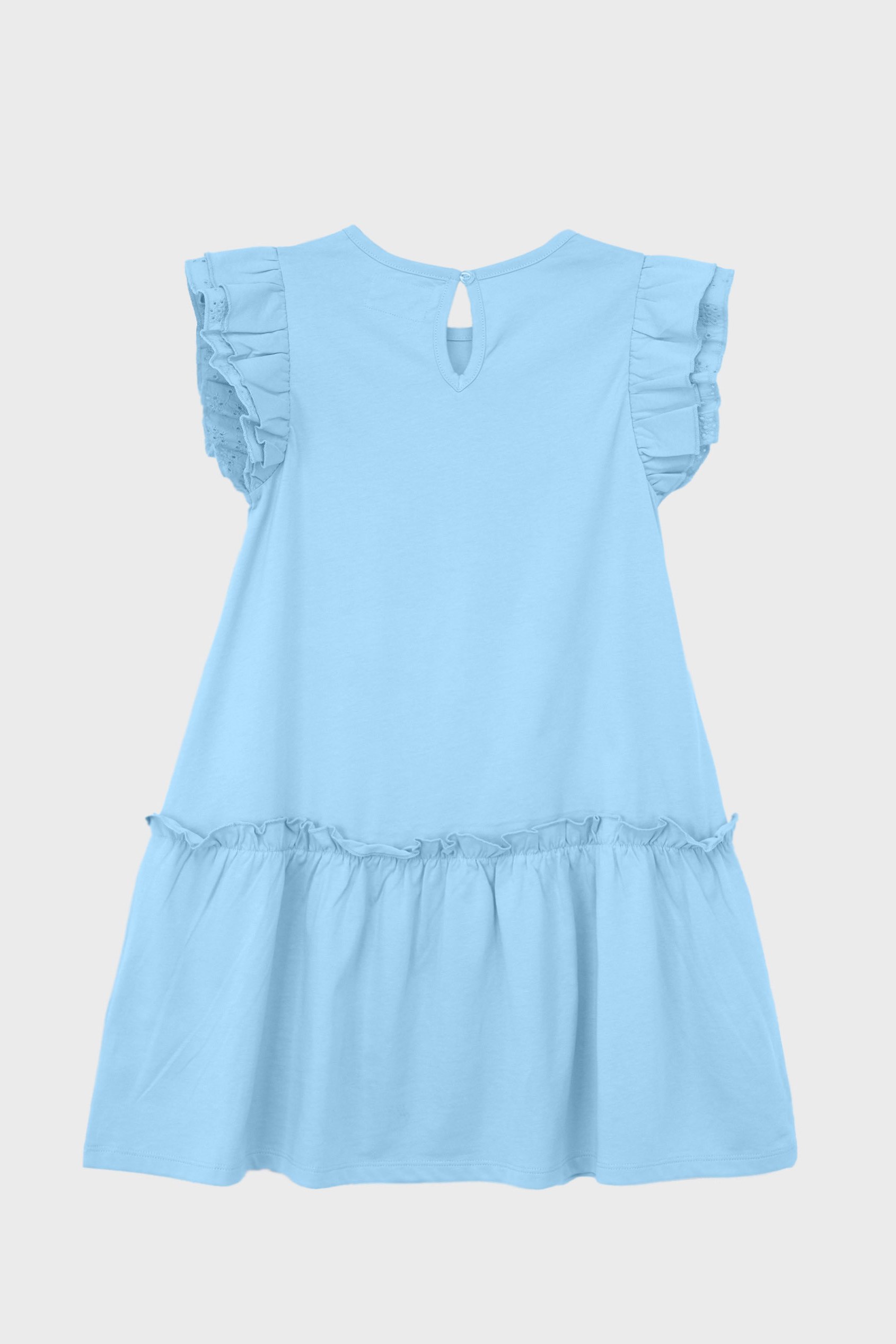 Girls Ruffle Sleeve Jersey Dress