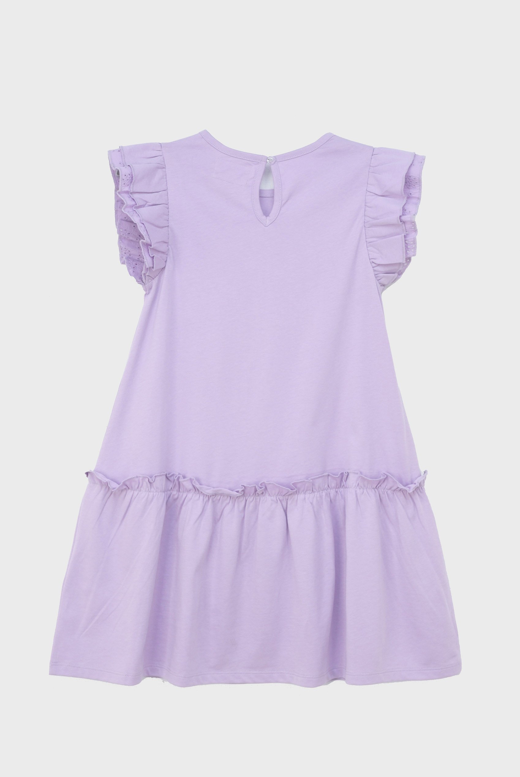 Girls Ruffle Sleeve Jersey Dress