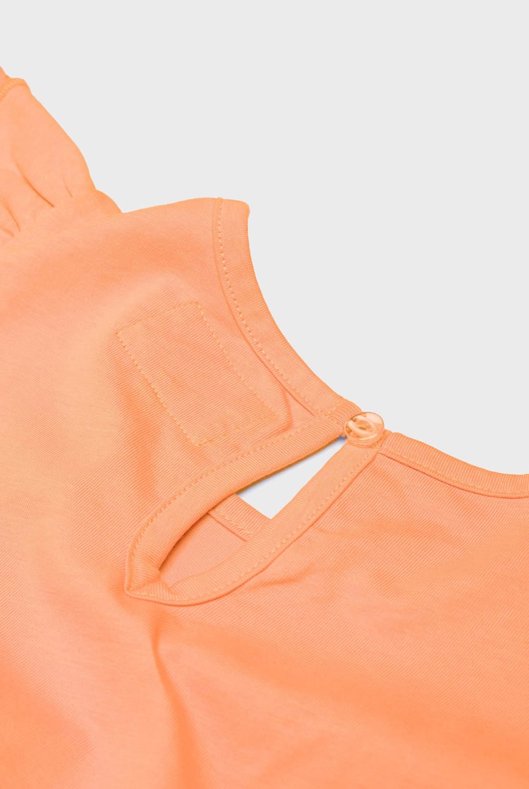 Girls Ruffle Sleeve Jersey Dress