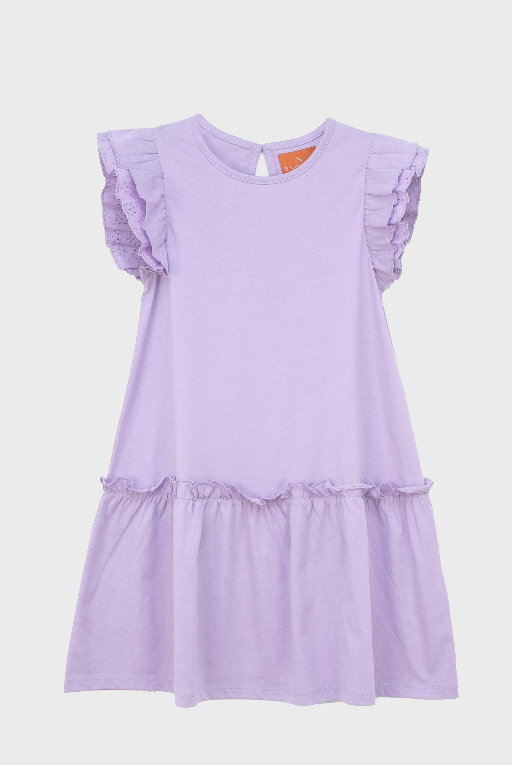 Girls Ruffle Sleeve Jersey Dress
