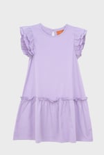Girls Ruffle Sleeve Jersey Dress