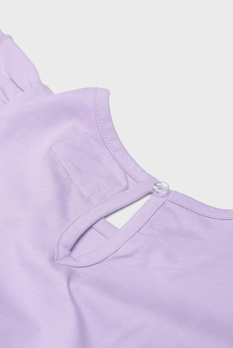 Girls Ruffle Sleeve Jersey Dress