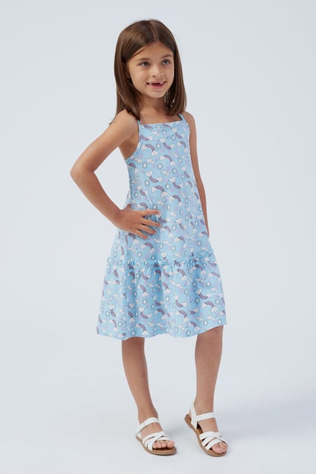 Girls Sleeveless Tiered Jersey Dress