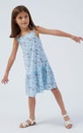 Girls Sleeveless Tiered Jersey Dress