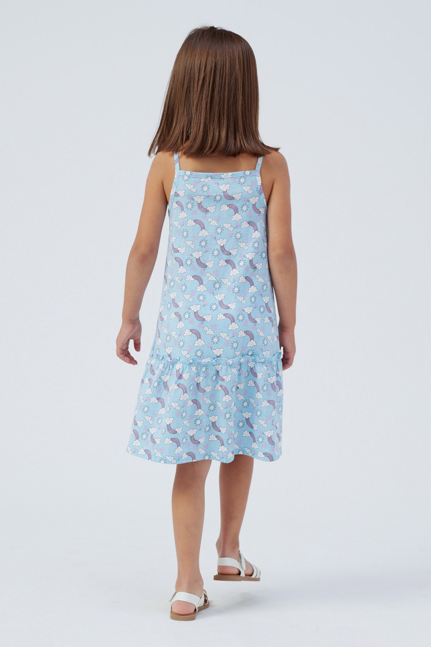 Girls Sleeveless Tiered Jersey Dress