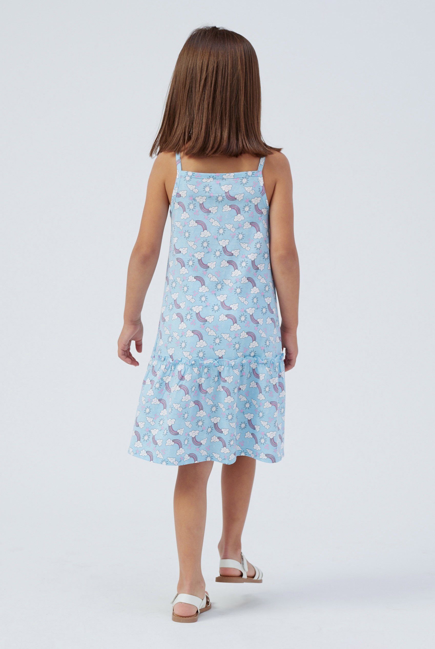 Girls Sleeveless Tiered Jersey Dress