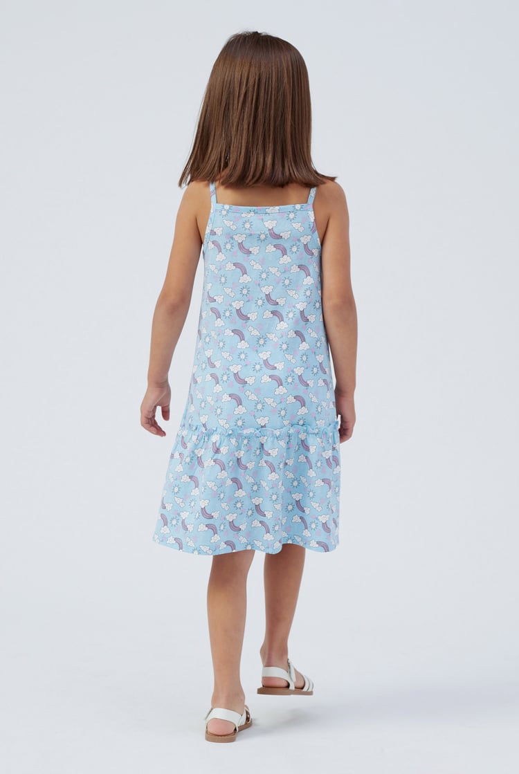 Girls Sleeveless Tiered Jersey Dress