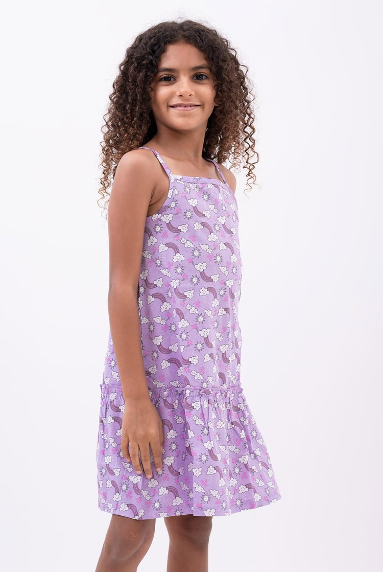 Girls Sleeveless Tiered Jersey Dress