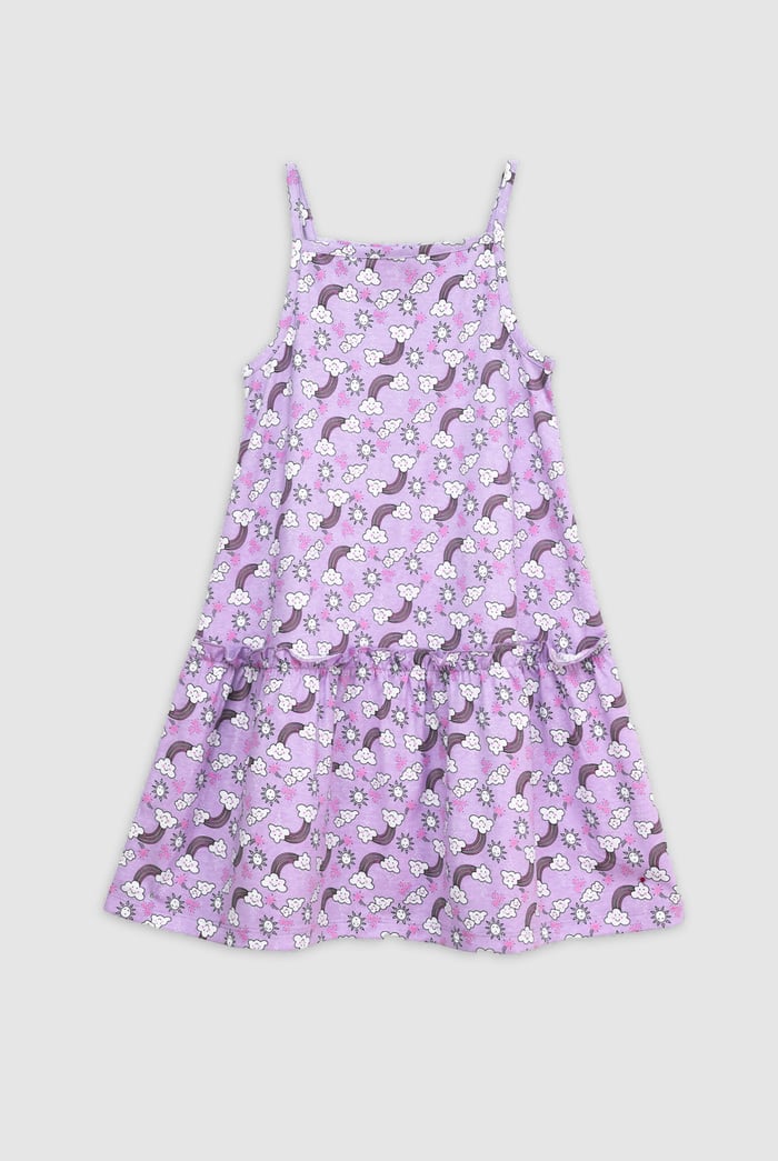 Girls Sleeveless Tiered Jersey Dress
