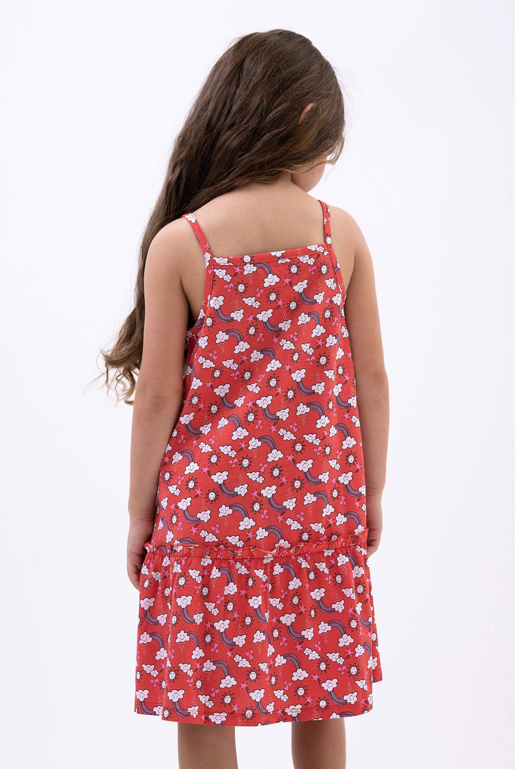 Girls Sleeveless Tiered Jersey Dress