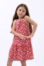 Girls Sleeveless Tiered Jersey Dress