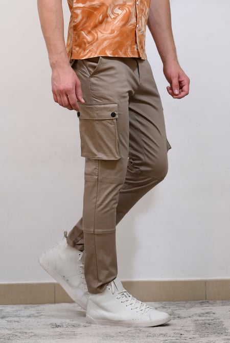 Mens Utility Cargo Long Trousers