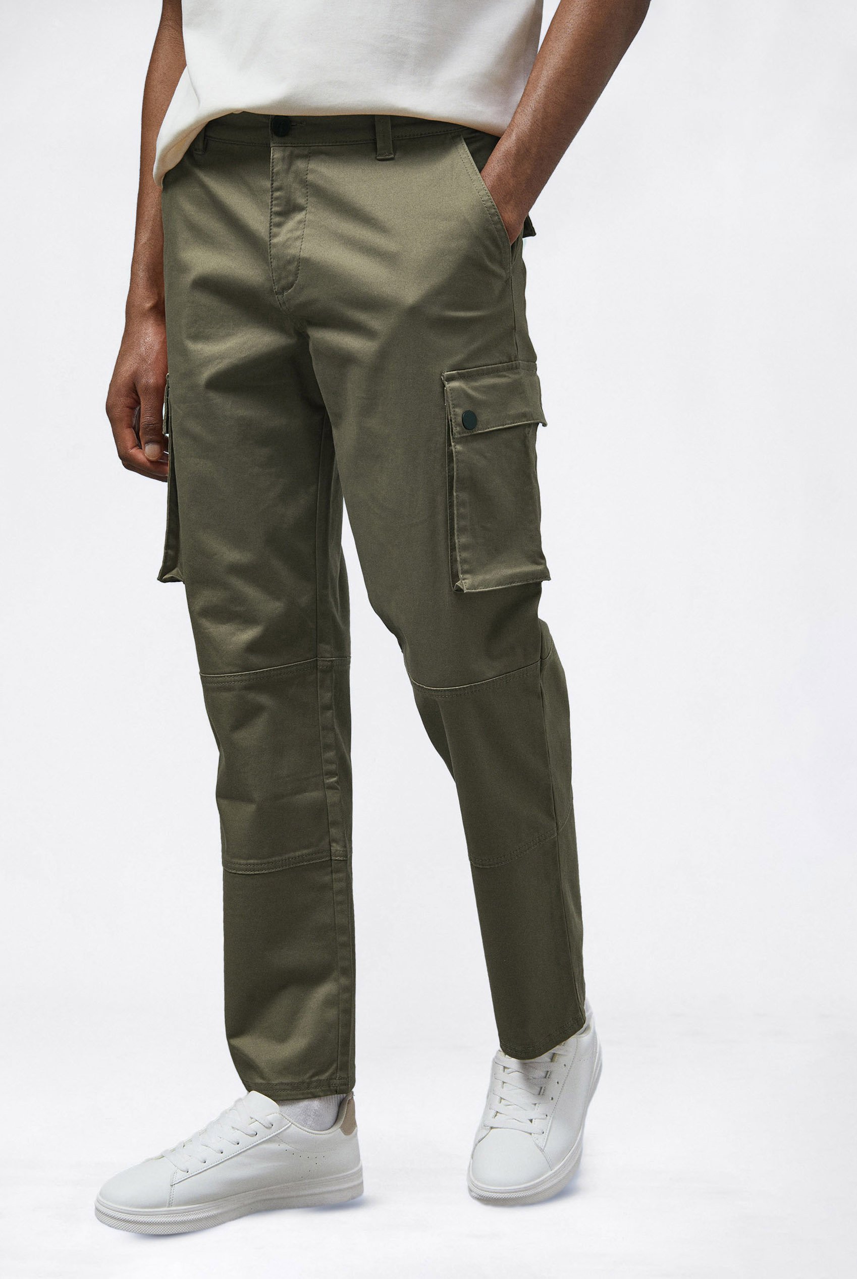 Mens Utility Cargo Long Trousers