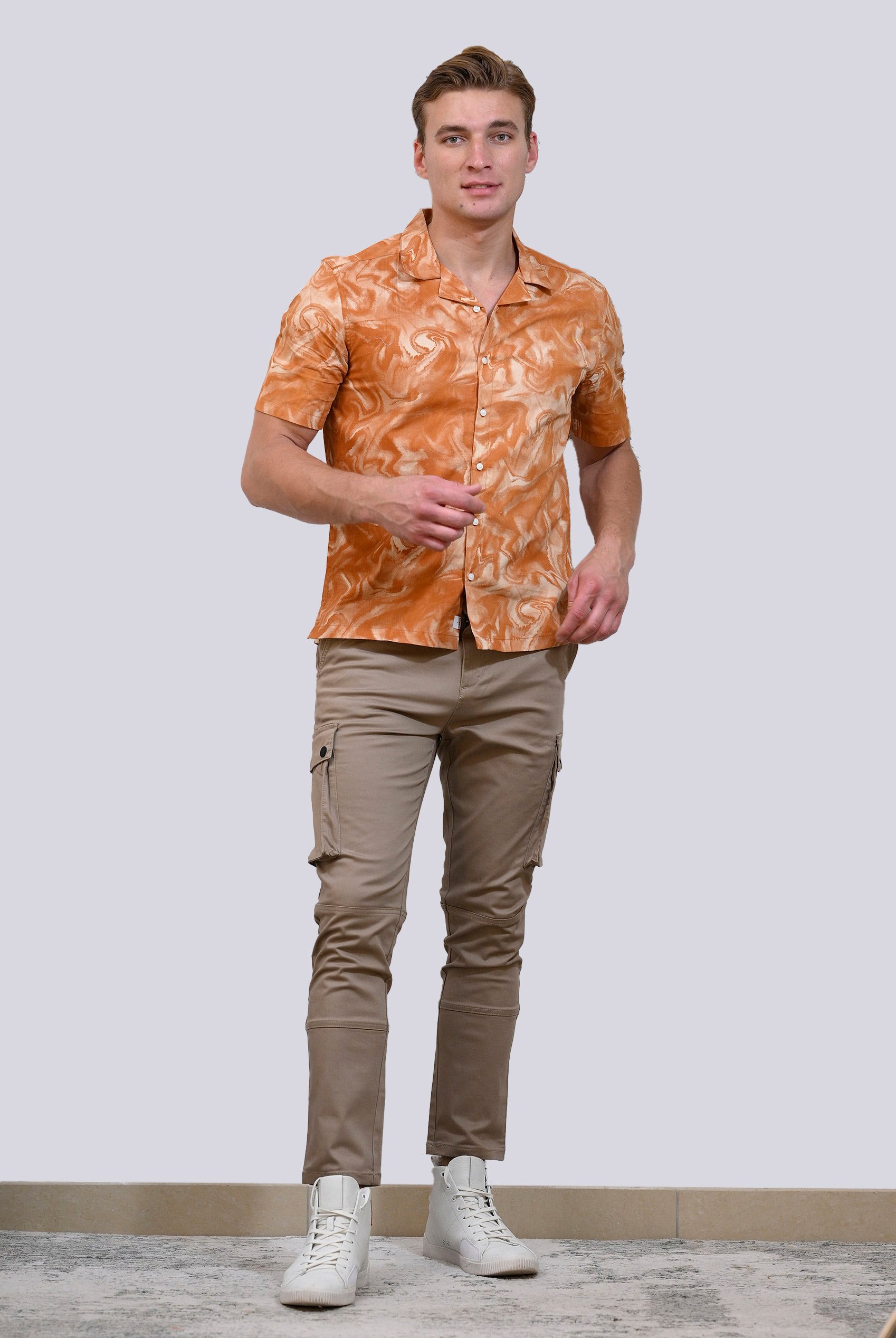 Mens Utility Cargo Long Trousers