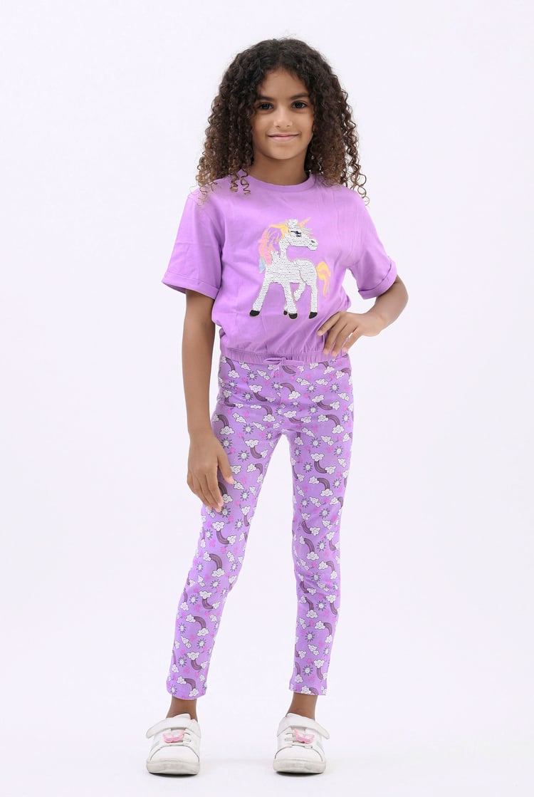 Girls Reversible Sequin Unicorn T-Shirt (12/18mths-6/7yrs)