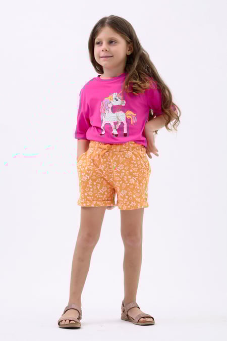 Girls Pink Reversible Sequin Unicorn T-Shirt (12/18mths-6/7yrs)