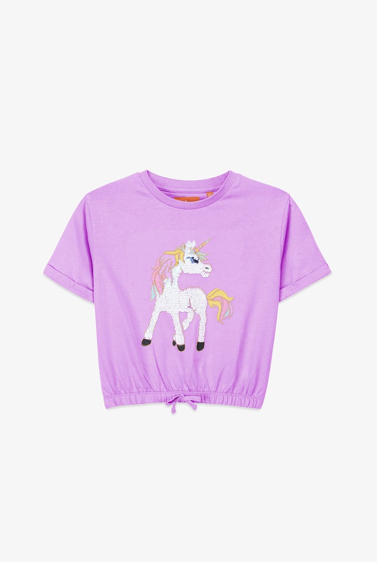Girls Reversible Sequin Unicorn T-Shirt (12/18mths-6/7yrs)