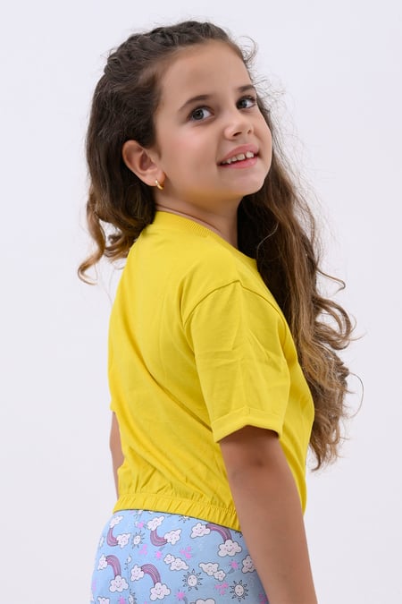 Girls Yellow Reversible Sequin Unicorn T-Shirt (12/18mths-6/7yrs)