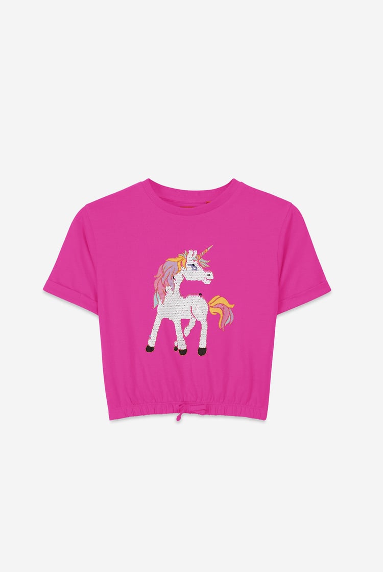 Girls Reversible Sequin Unicorn T-Shirt (12/18mths-6/7yrs)