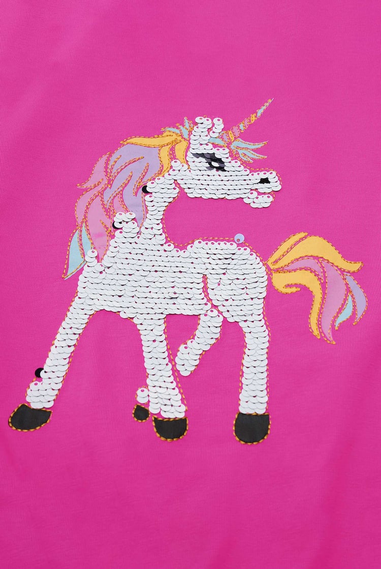 Girls Reversible Sequin Unicorn T-Shirt (12/18mths-6/7yrs)