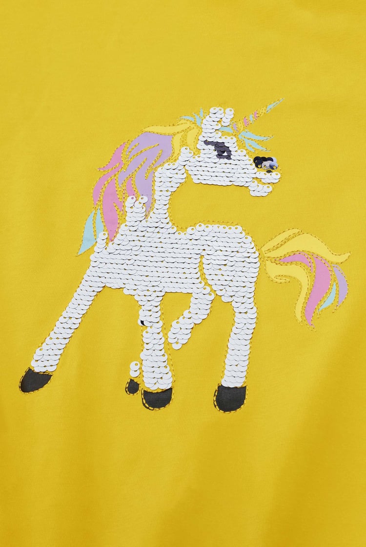 Girls Reversible Sequin Unicorn T-Shirt (12/18mths-6/7yrs)