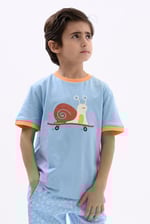 Boys Snail Print SS T-Shirt (3yrs-9yrs)