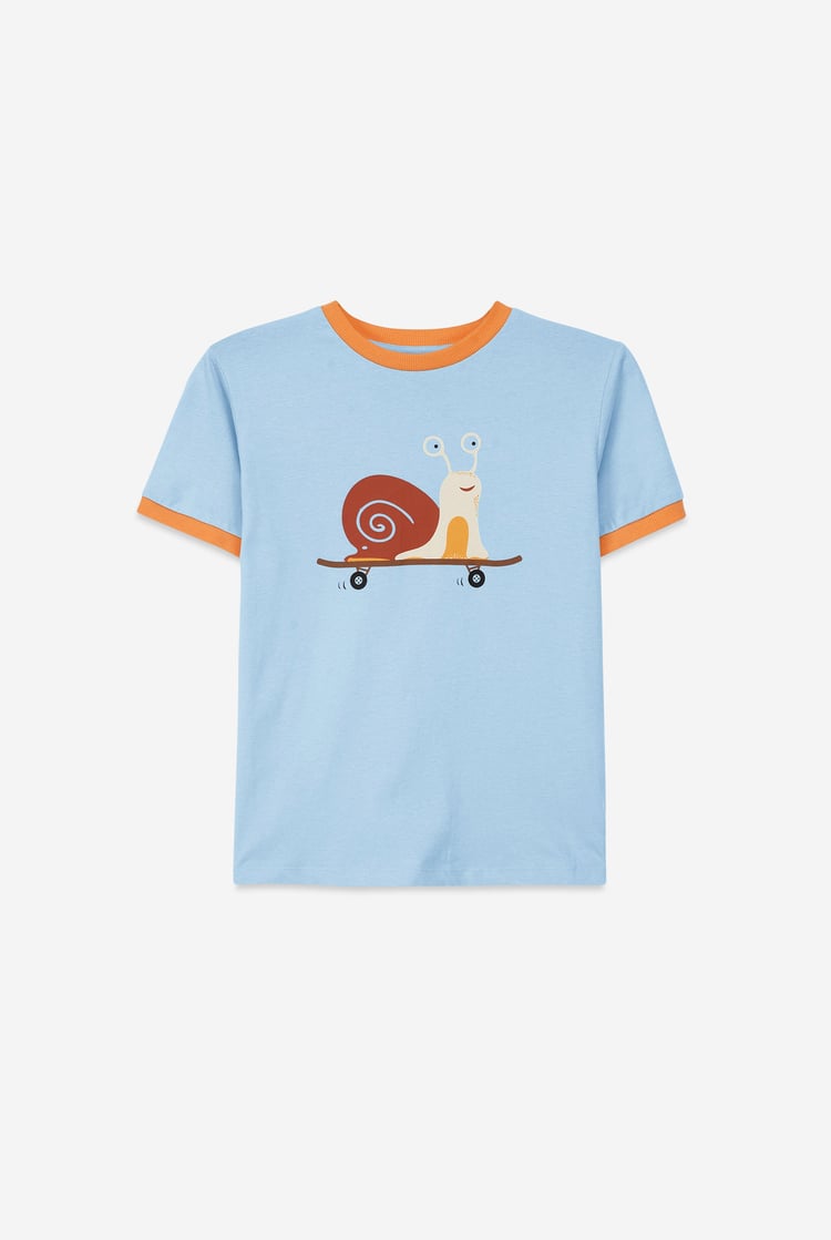 Boys Snail Print SS T-Shirt (3yrs-9yrs)