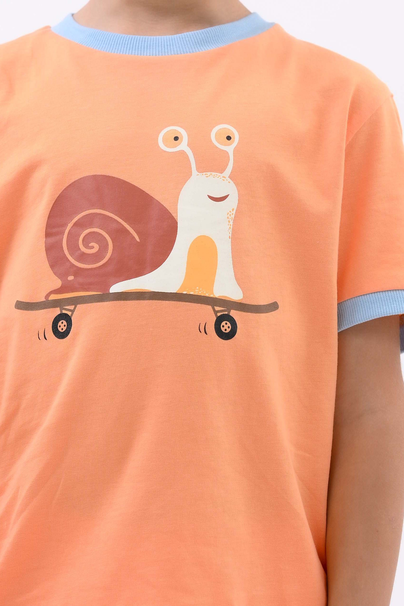 Boys Snail Print SS T-Shirt (3yrs-9yrs)