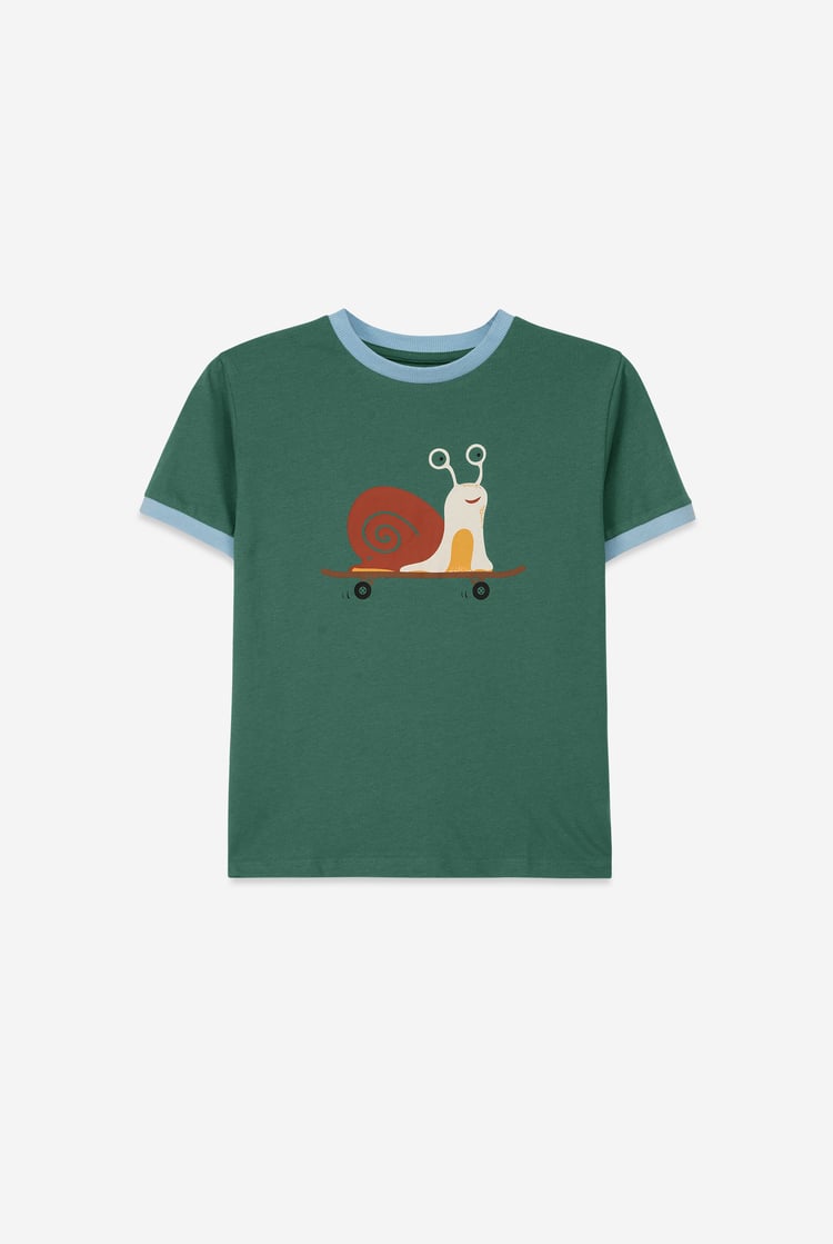 Boys Snail Print SS T-Shirt (3yrs-9yrs)