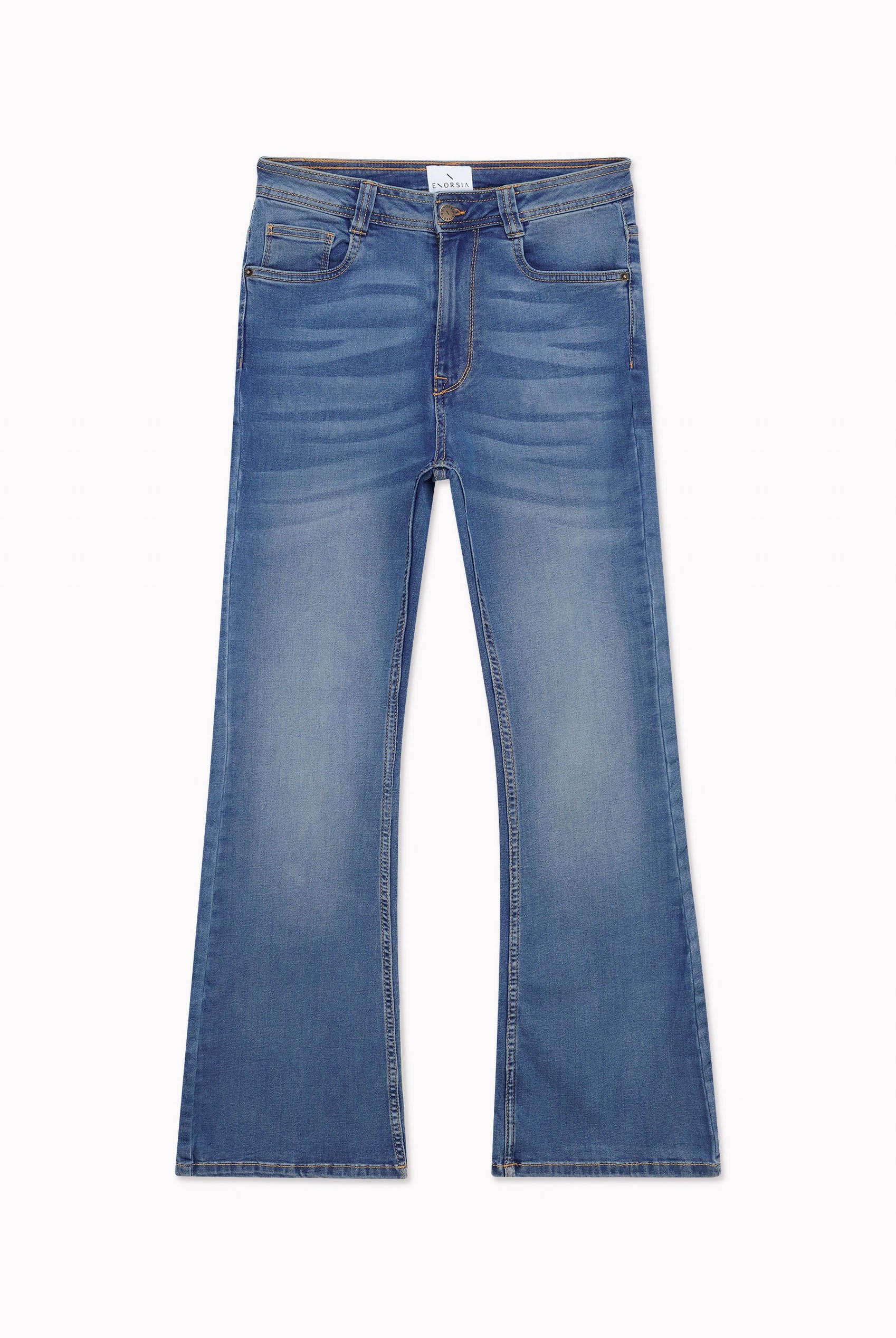 Mid Waist Flare Jeans
