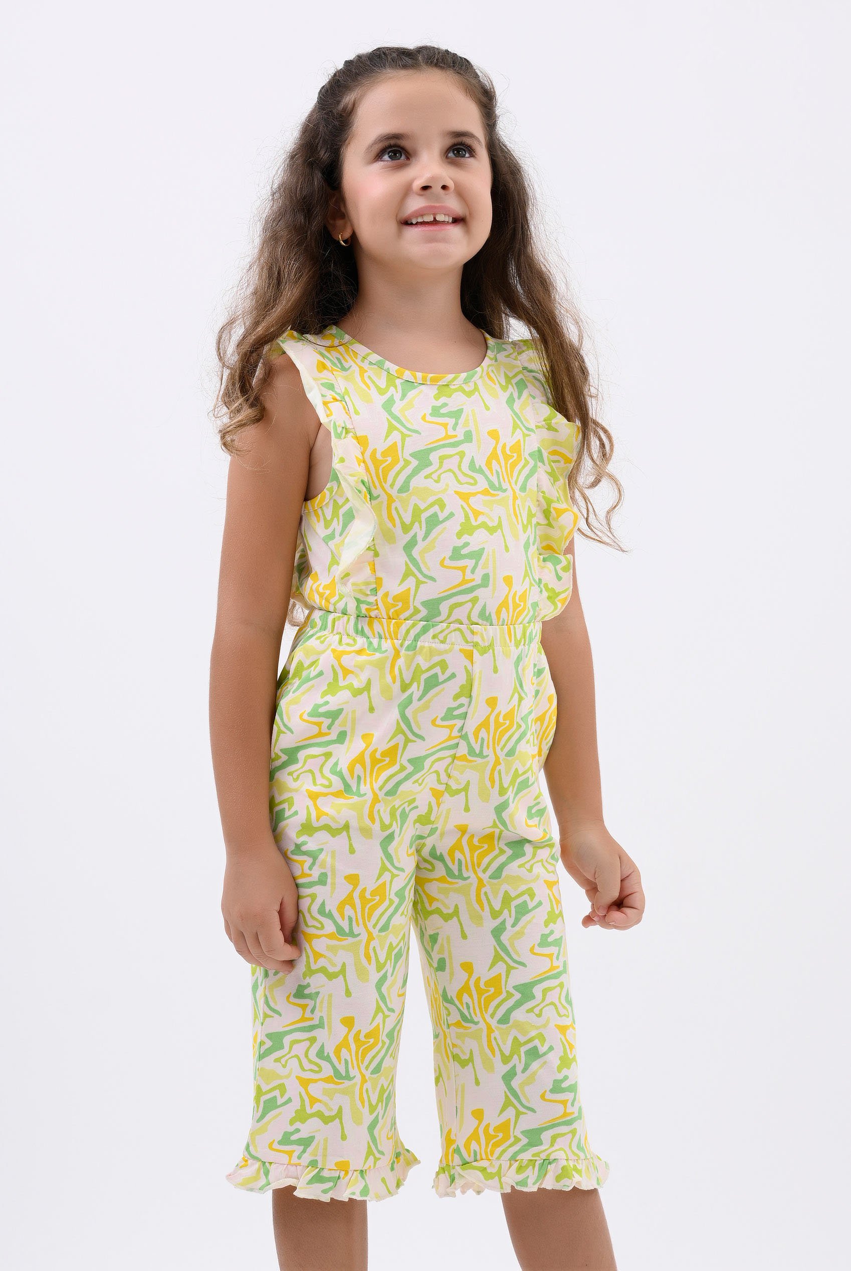 Girls Rainbow Fluid Print Jumpsuit (12/18mths-6/7yrs)