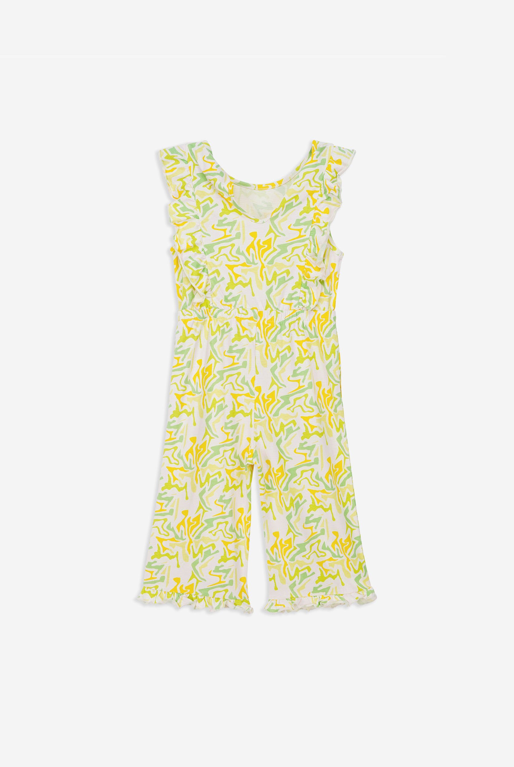 Girls Rainbow Fluid Print Jumpsuit (12/18mths-6/7yrs)
