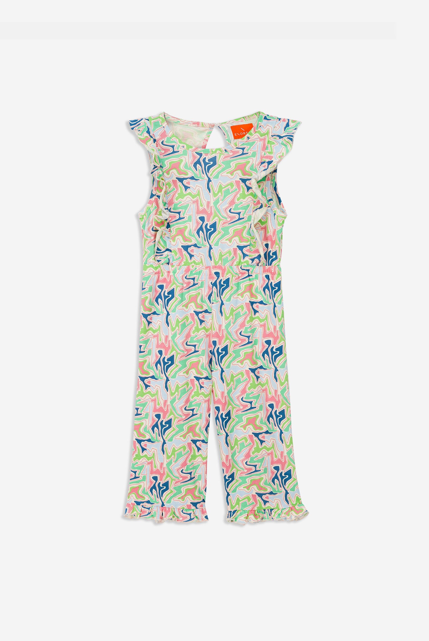 Girls Rainbow Fluid Print Jumpsuit (12/18mths-6/7yrs)