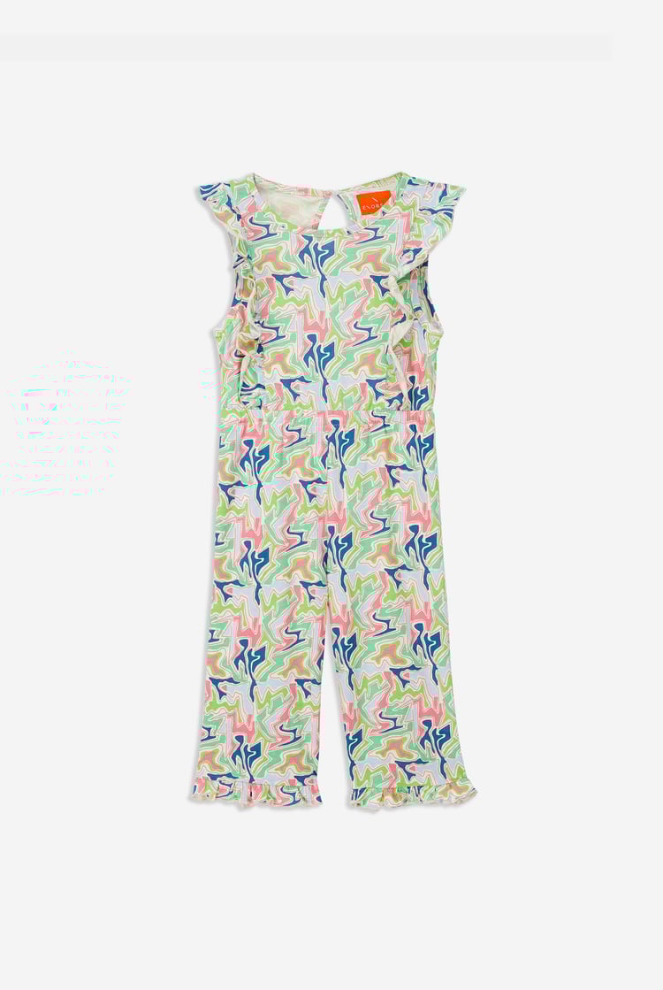 Girls Rainbow Fluid Print Jumpsuit (12/18mths-6/7yrs)