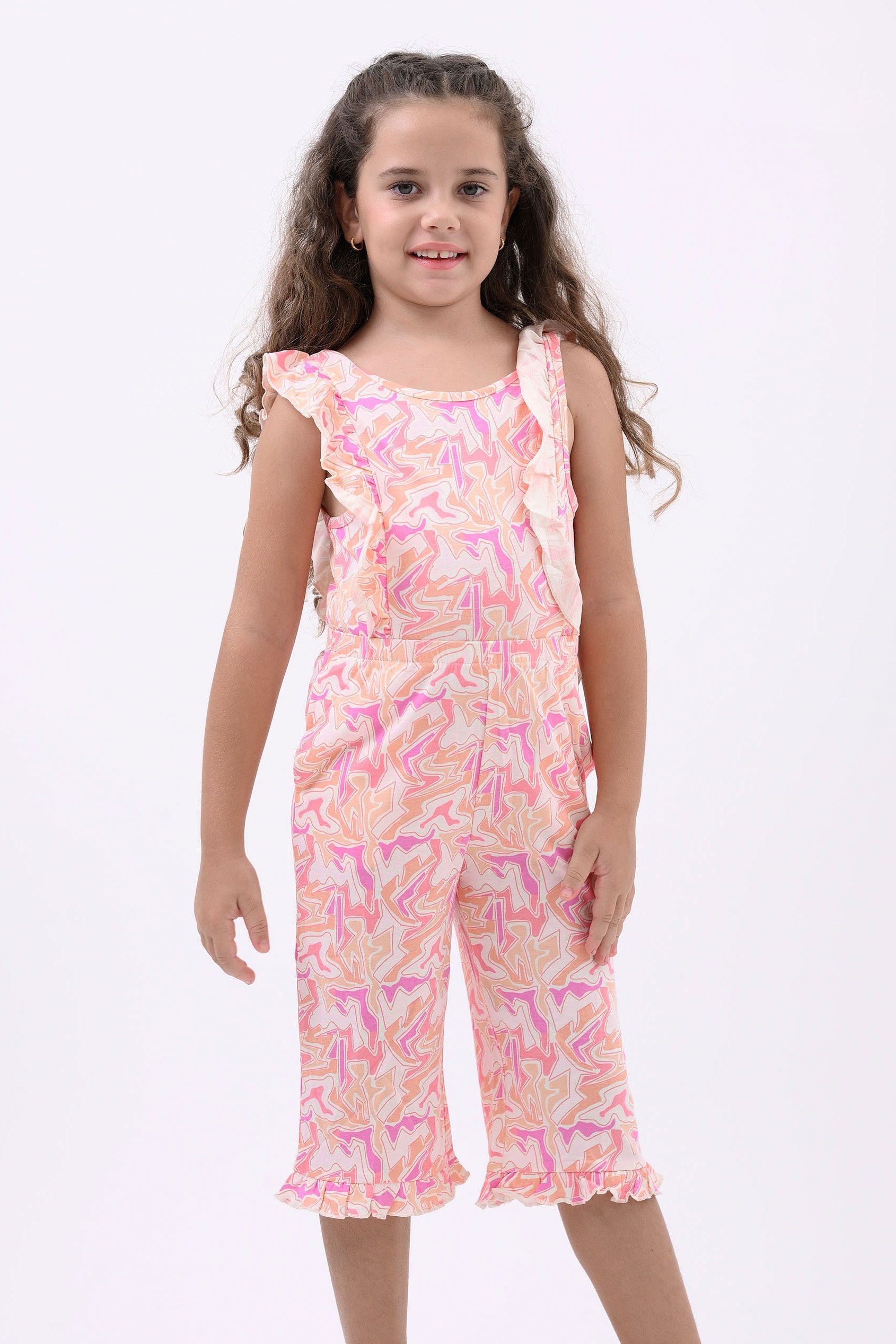 Girls Rainbow Fluid Print Jumpsuit (12/18mths-6/7yrs)