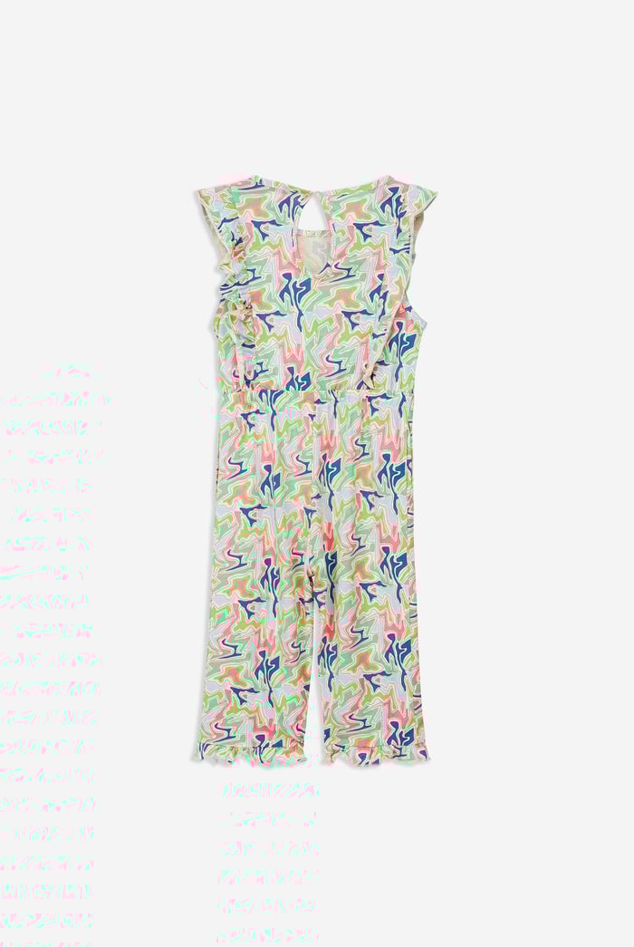 Girls Rainbow Fluid Print Jumpsuit (12/18mths-6/7yrs)