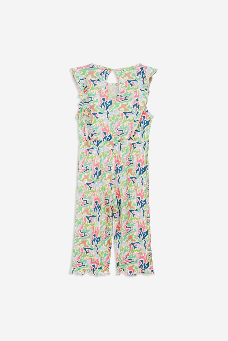Girls Rainbow Fluid Print Jumpsuit (12/18mths-6/7yrs)