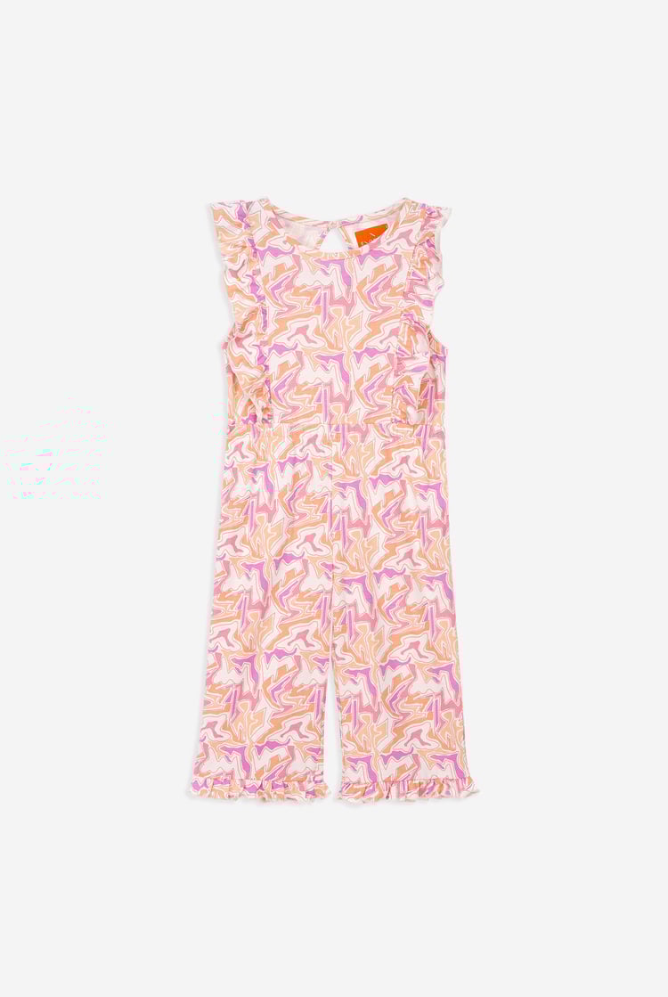 Girls Rainbow Fluid Print Jumpsuit (12/18mths-6/7yrs)