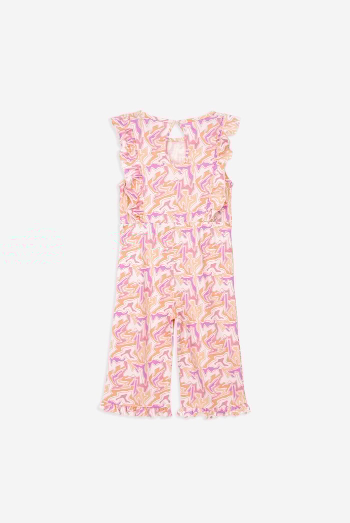 Girls Rainbow Fluid Print Jumpsuit (12/18mths-6/7yrs)