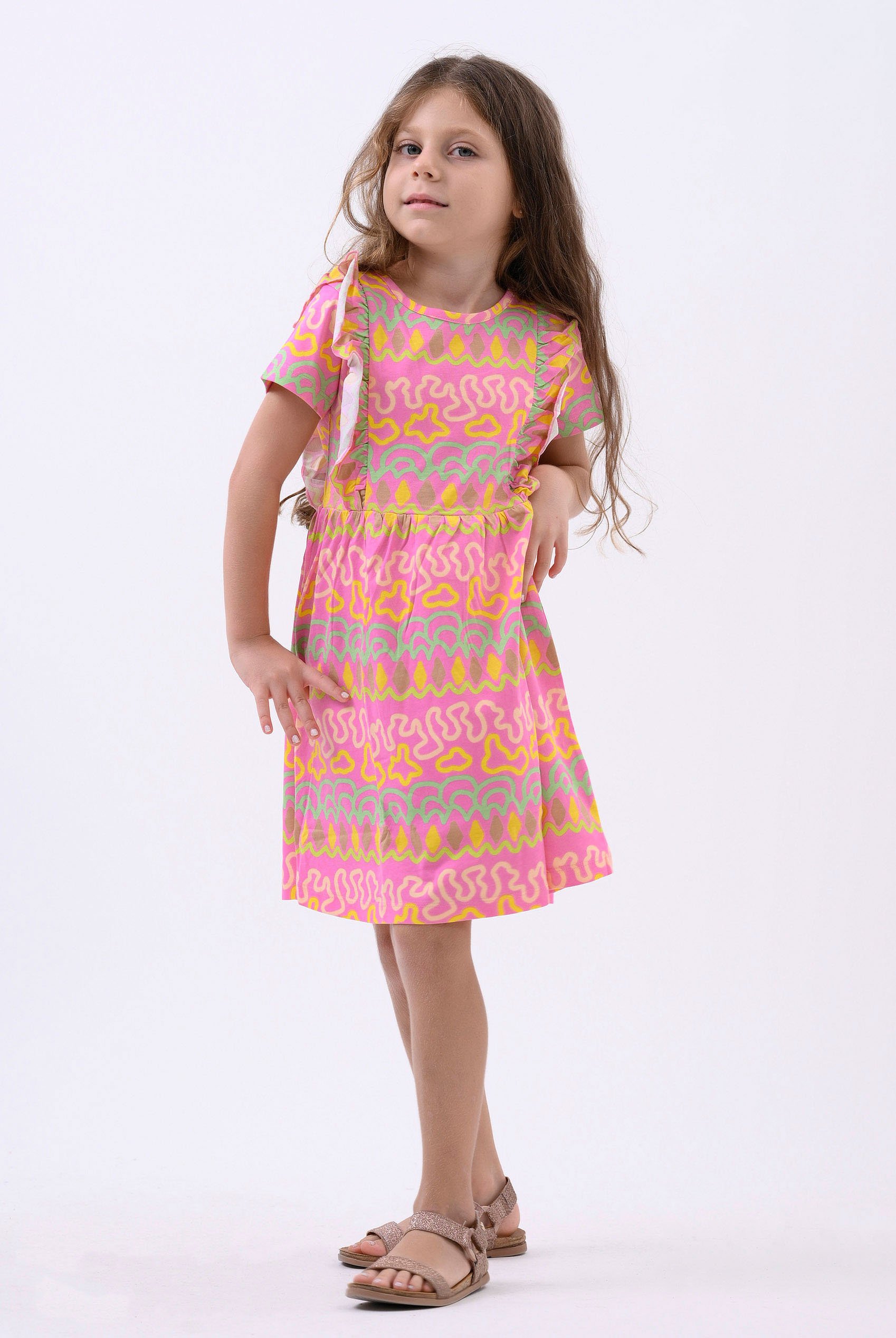 Girls Rainbow Print Dress (12/18mths - 6/7yrs)