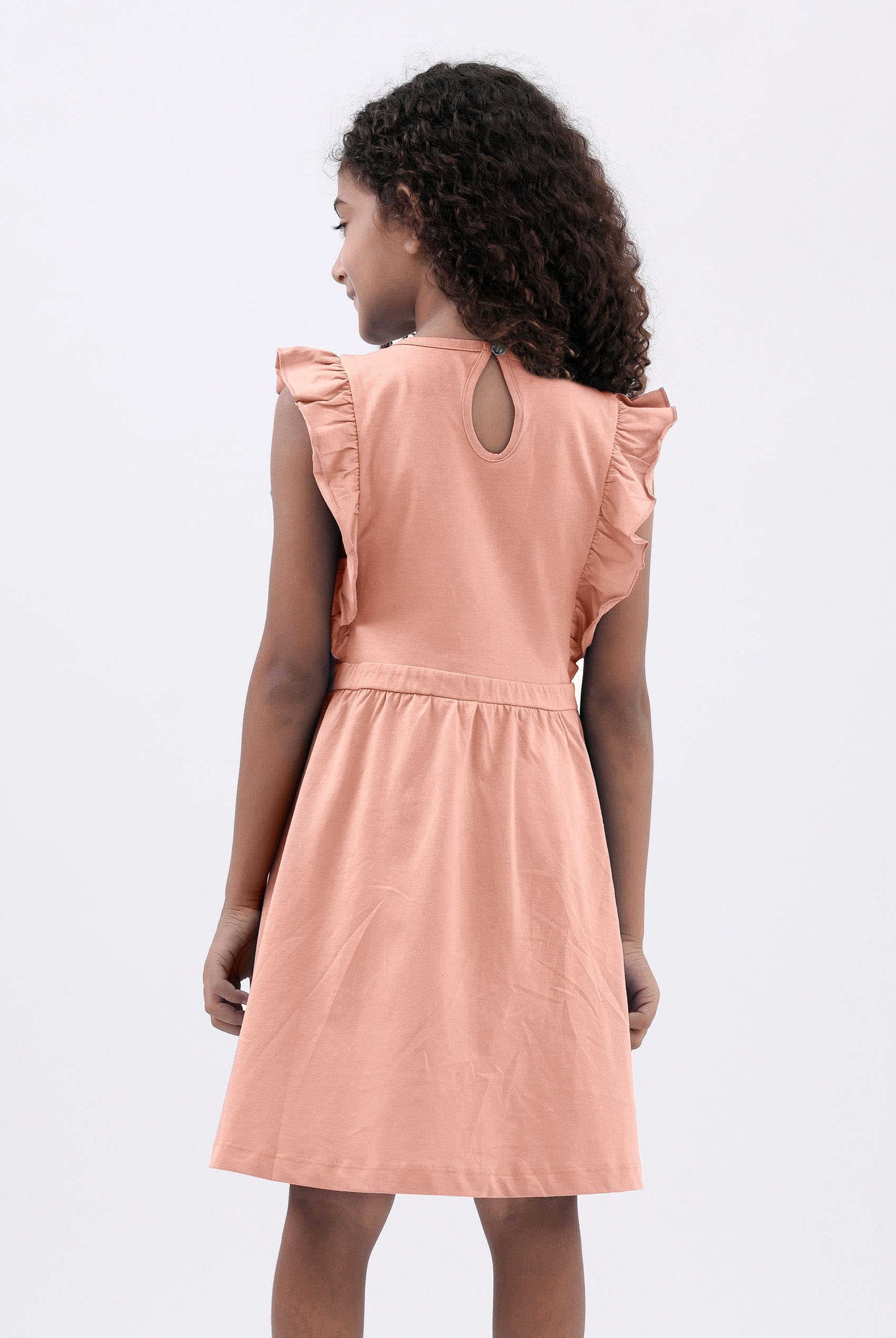 Girls Ruffle Sleeve Dress (12/18mths - 6/7yrs)